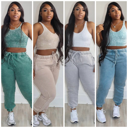 Mineral Wash Jogger Set